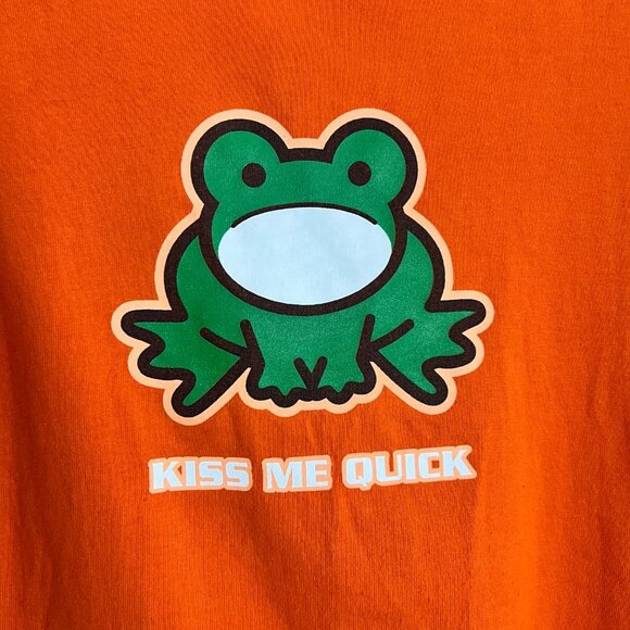 Vintage graphic frog T shirt 'Kiss me Quick' - Picture 2 of 8